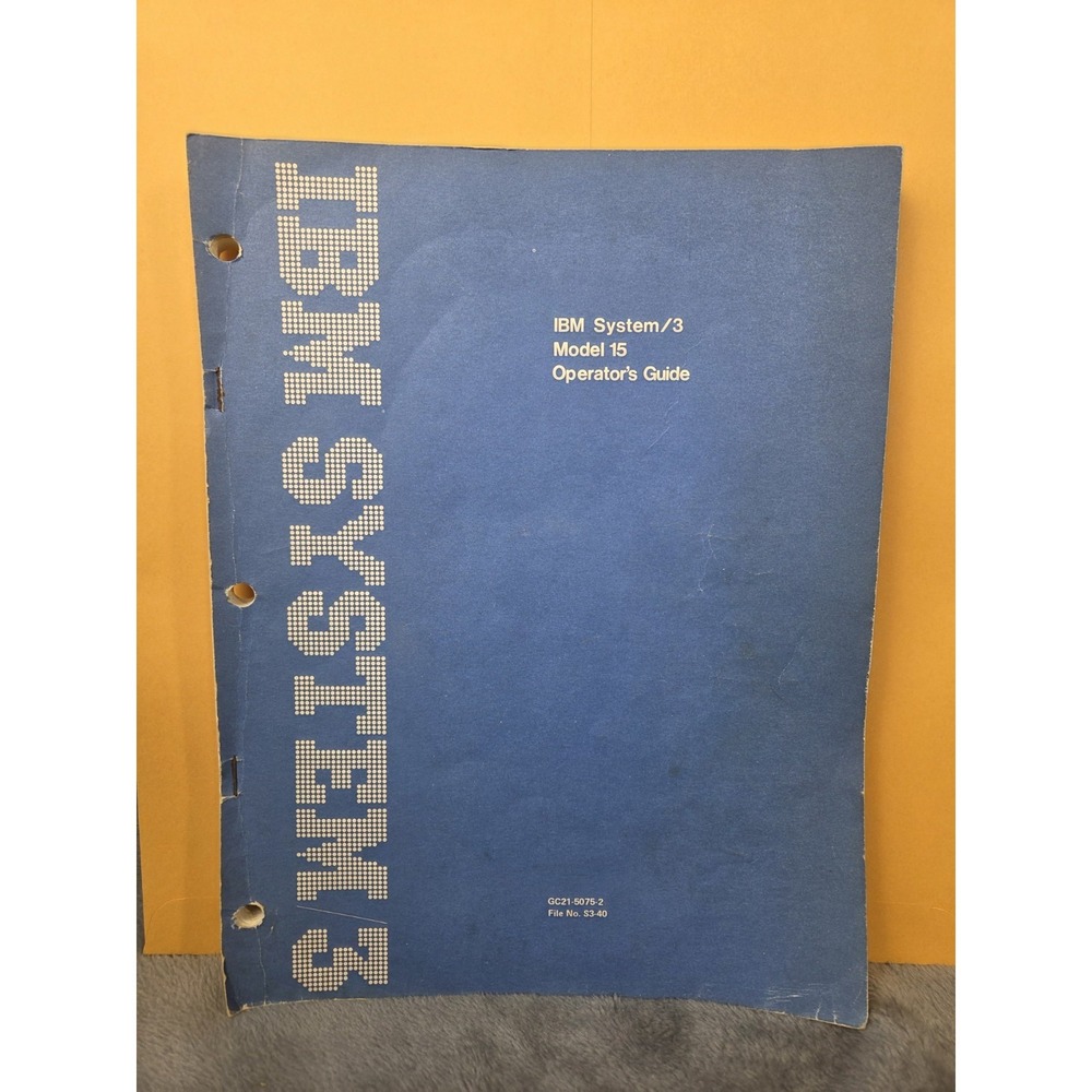 IBM System 3 Model 15 Operator's Guide 3rd Edition 1976